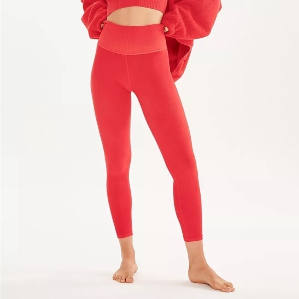 FRER PEOPLE Good Karma Red Leggings In Red XS/S NEW
